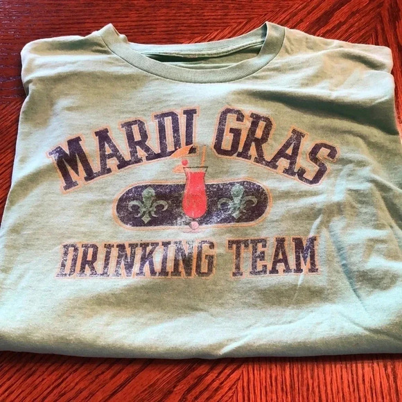 Mardi Gras Drinking Member Distressed Tee … - Picture 7 of 7